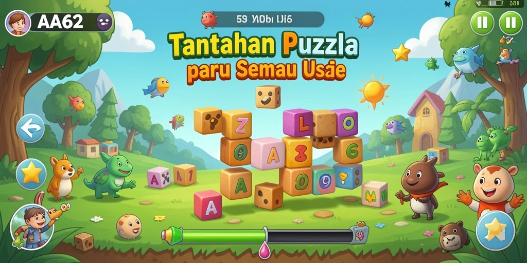 Tampilan gameplay menarik dari AA62 dengan tantangan puzzlenya.