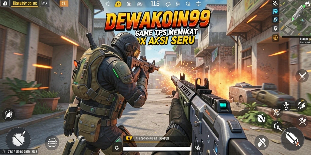 Tampilan gameplay seru DEWAKOIN99 dalam mode TPS.