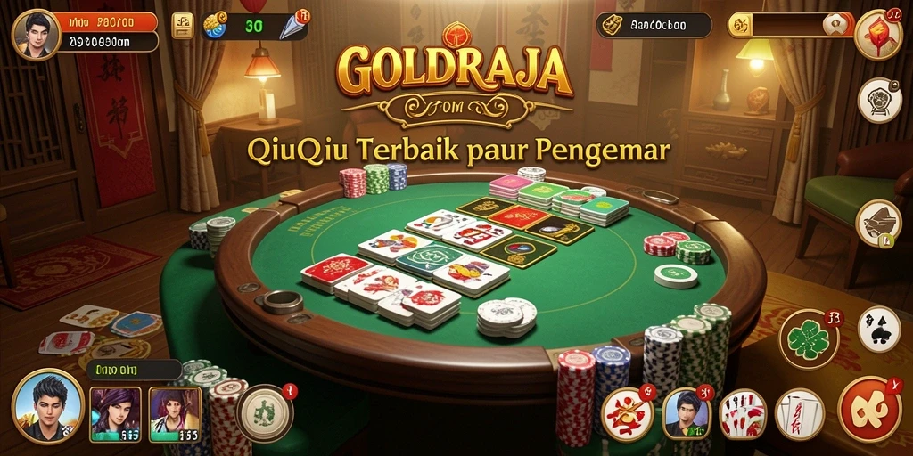 Tampilan gameplay QiuQiu yang menarik di GOLDRAJA.