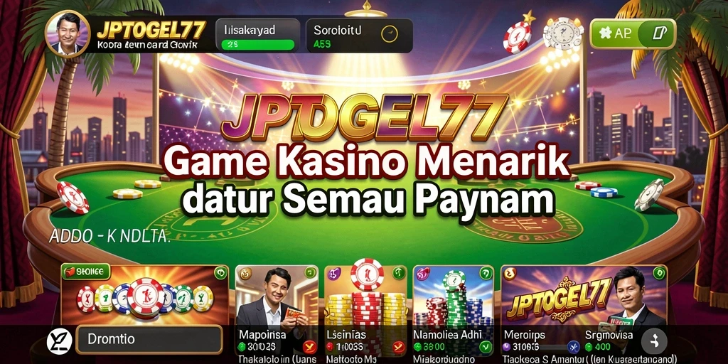 Tampilan gameplay Kasino yang menarik dan interaktif di JPTOGEL77.