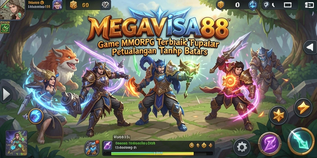 Tampilan gameplay seru dalam MEGAVISA88 dengan karakter dan dunia yang hidup.