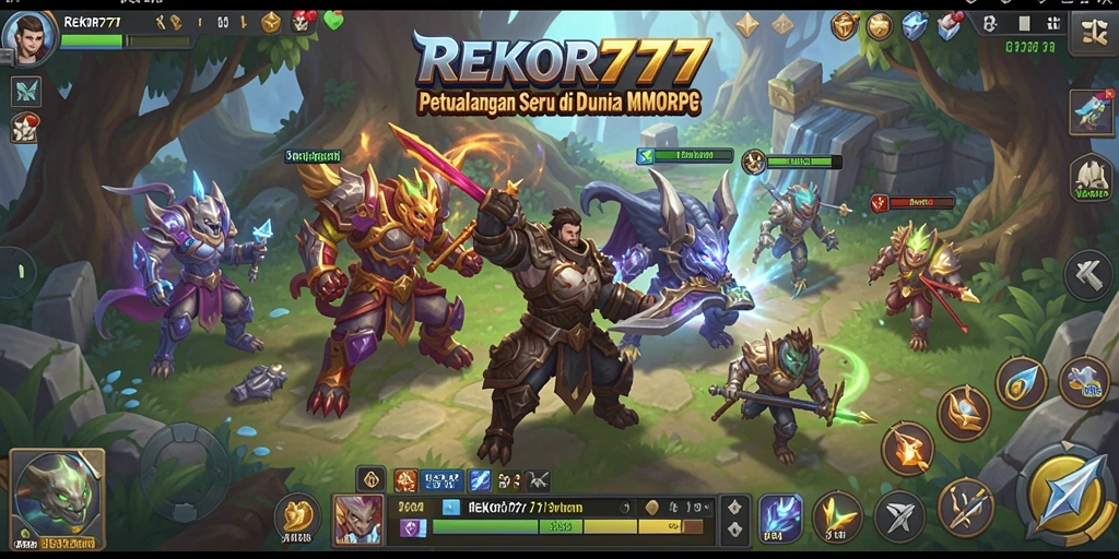 Tampilan seru gameplay MMORPG di REKOR777 yang penuh aksi.
