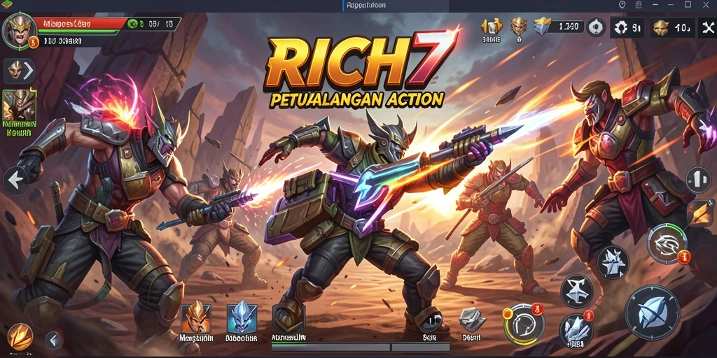 Tampilan gameplay RICH7 yang penuh aksi dan menarik.