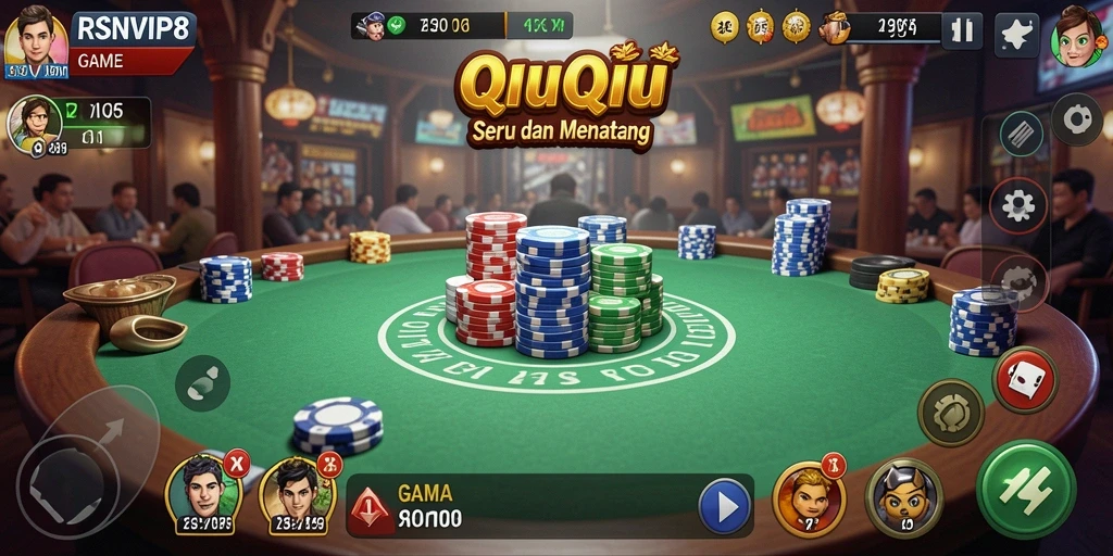 Tampilan gameplay QiuQiu yang mengasyikkan di RSNVIP8.