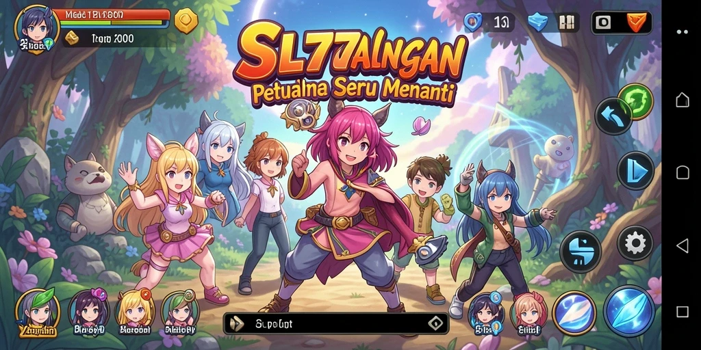 Screenshot mendebarkan dari gameplay <strong>SL777</strong> yang menunjukkan pertempuran karakter anime.