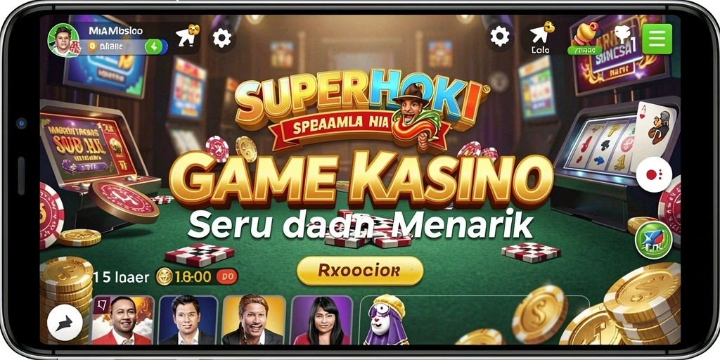 Tampilan permainan kasino SUPERHOKI yang menarik dan seru.